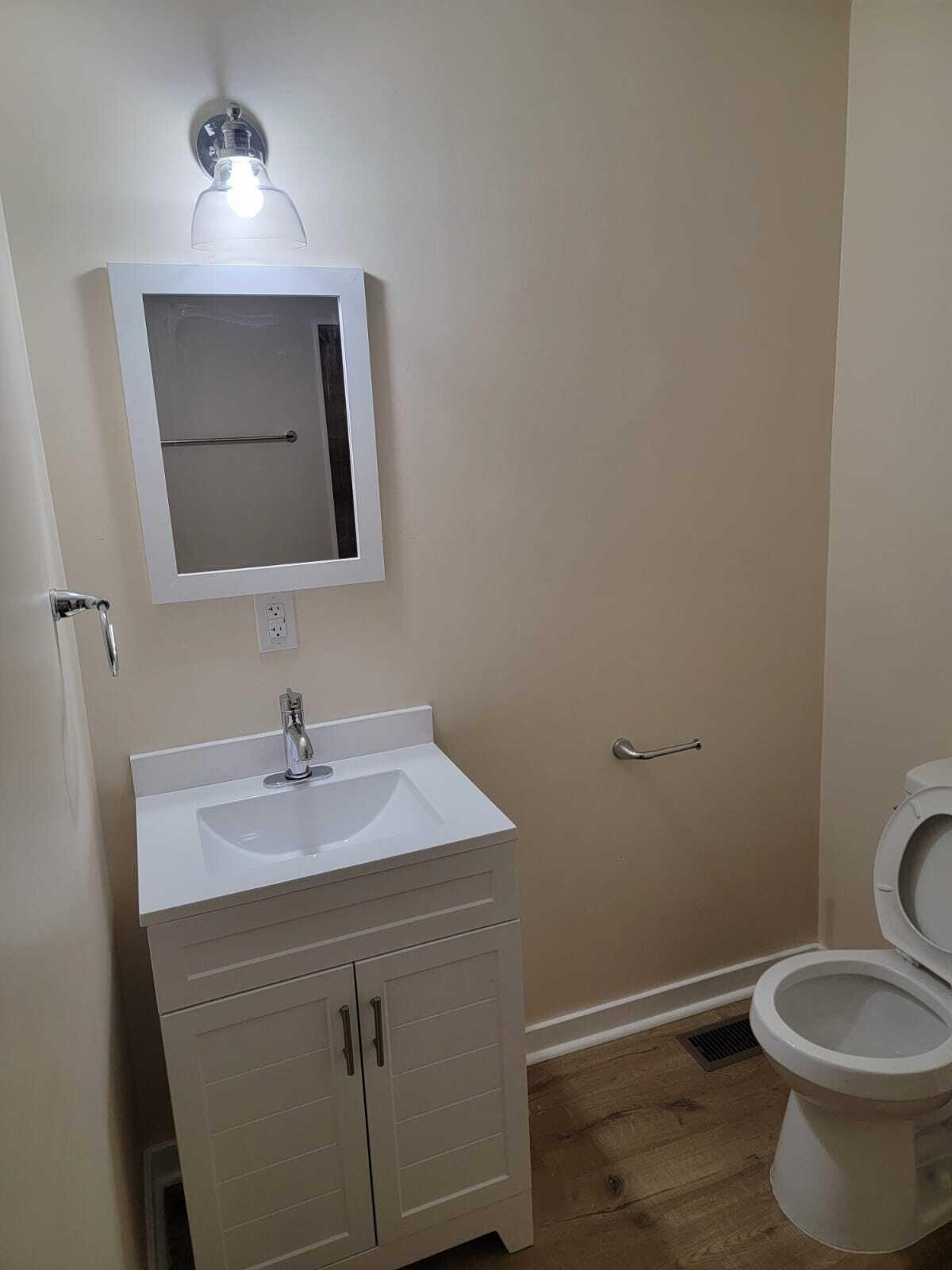 640 Cooks Knob Road Ferrum, VA 24088 - Photo 23 of 50 a bathroom with a toilet a sink and mirror