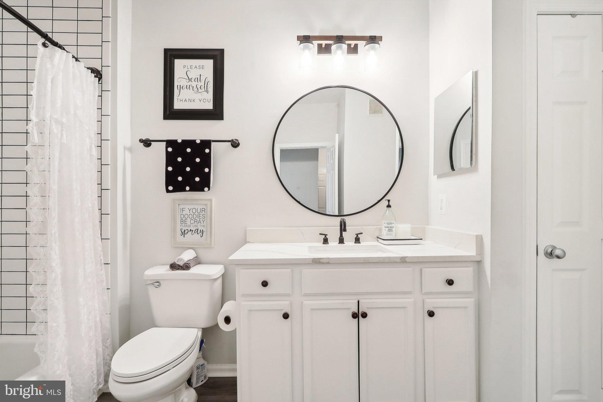 1516 North Point Drive, Unit 301 Reston, VA 20194 - Photo 17 of 31 a bathroom with a toilet a sink and a mirror