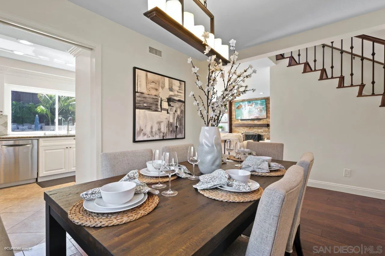 1540 Avenida De Las Lilas Encinitas, CA 92024 - Photo 12 of 39 a dining room with furniture a window and wooden floor