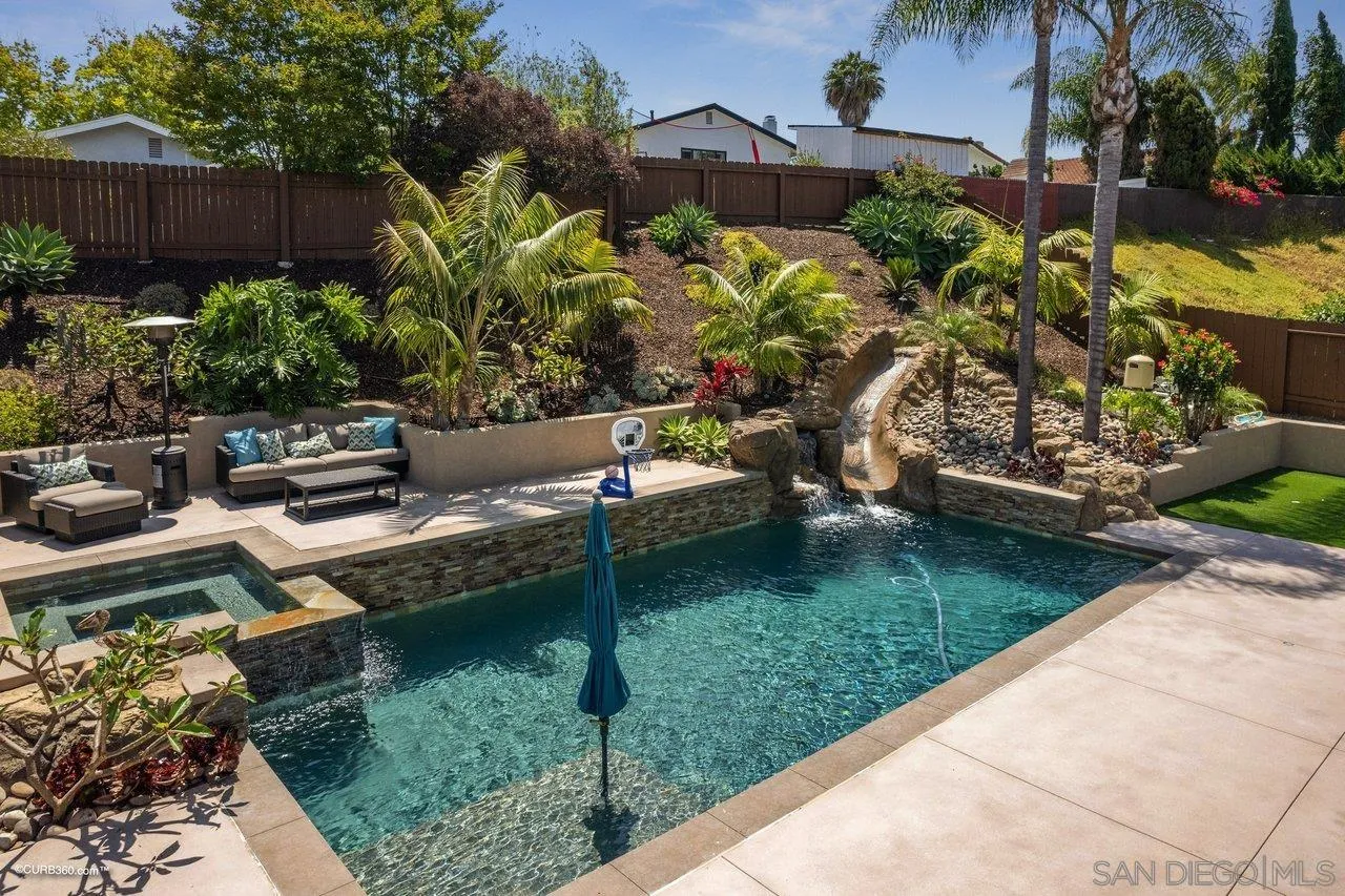 1540 Avenida De Las Lilas Encinitas, CA 92024 - Photo 2 of 39 a view of a backyard with couches and a table and chairs