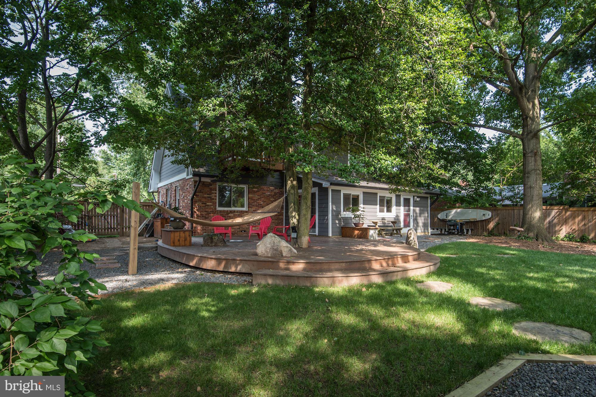 8001 New Market Road Alexandria, VA 22308 - Photo 22 of 30 LOVELY LANDSCAPED REAR GARDEN WITH MATURE PLANTING