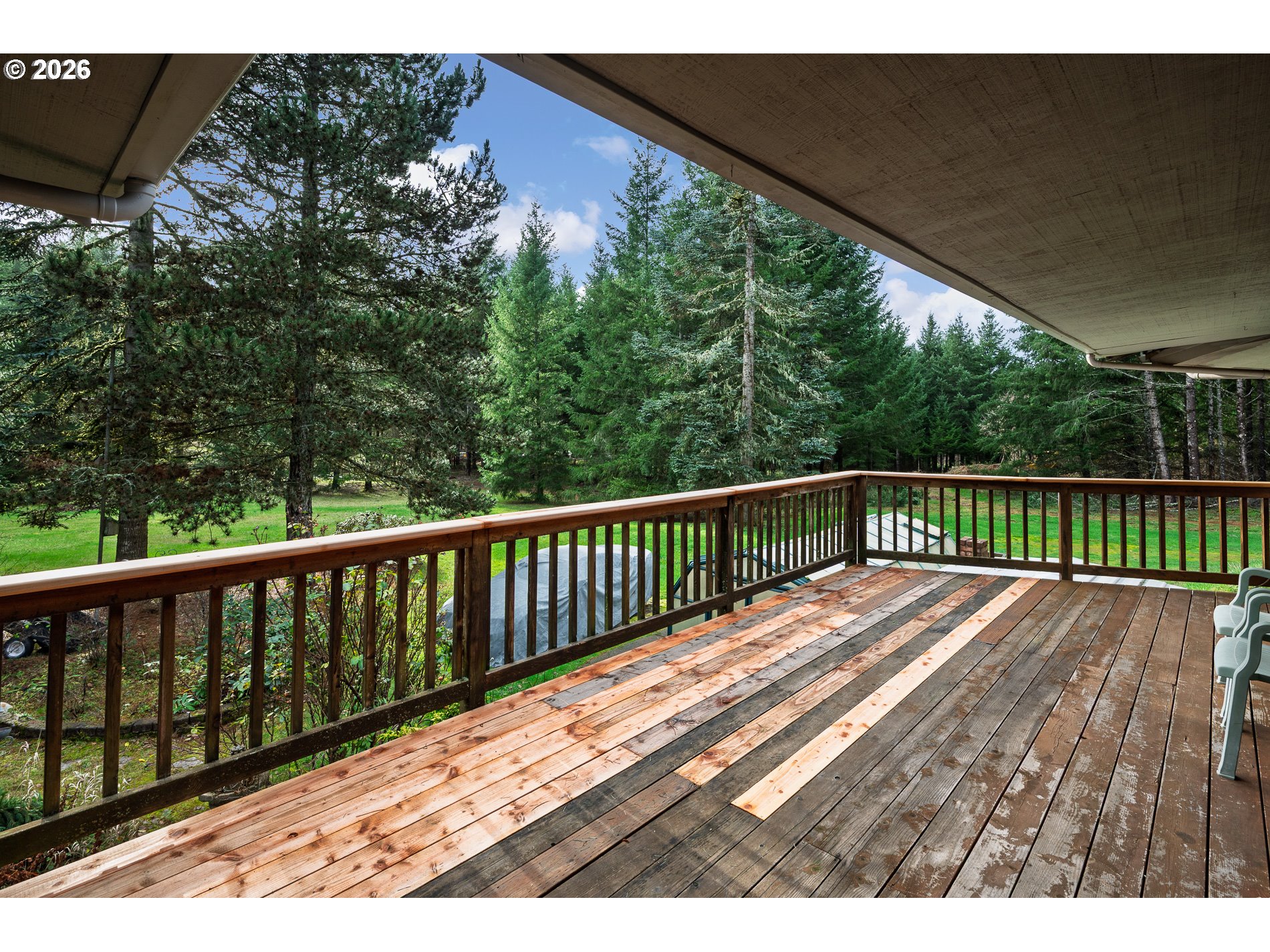 27572 South Kinzy Road Estacada, OR 97023 - Photo 36 of 47 a view of balcony with wooden floor