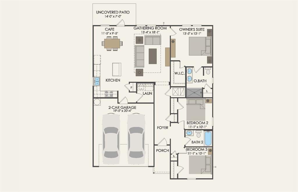 14061 Ladbroke Street Pilot Point, TX 76258 - Photo 10 of 10 Floor plan