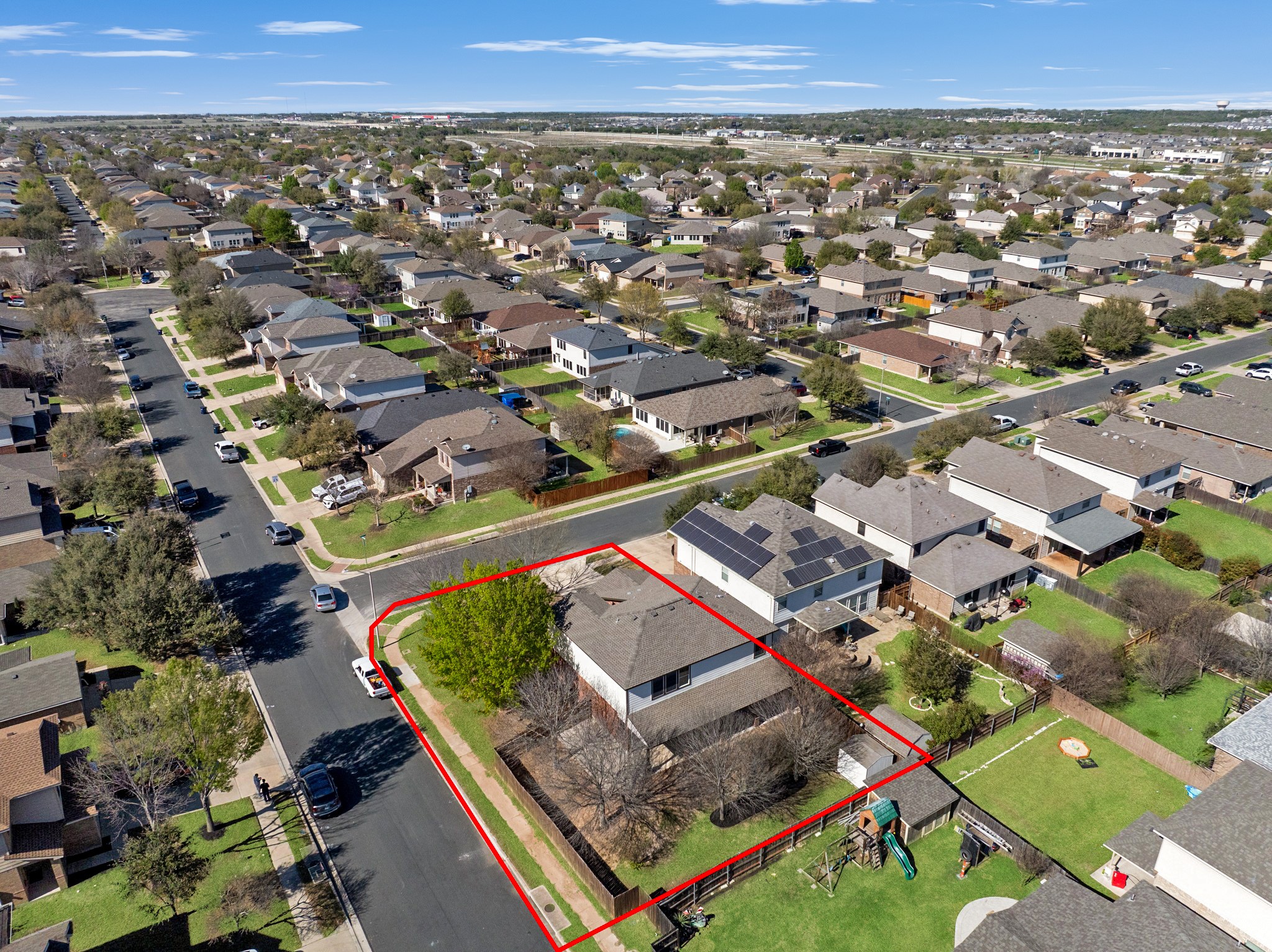 217 Inca Dove Lane Leander, TX 78641 - Photo 31 of 40 an aerial view of a residential houses with outdoor space and street view