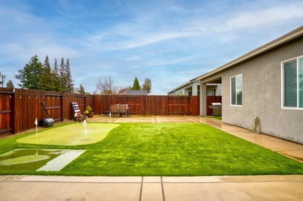 a backyard of a house