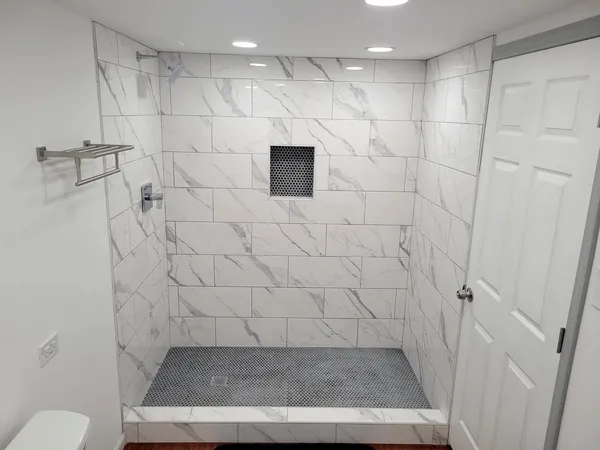 a view of backyard with green space