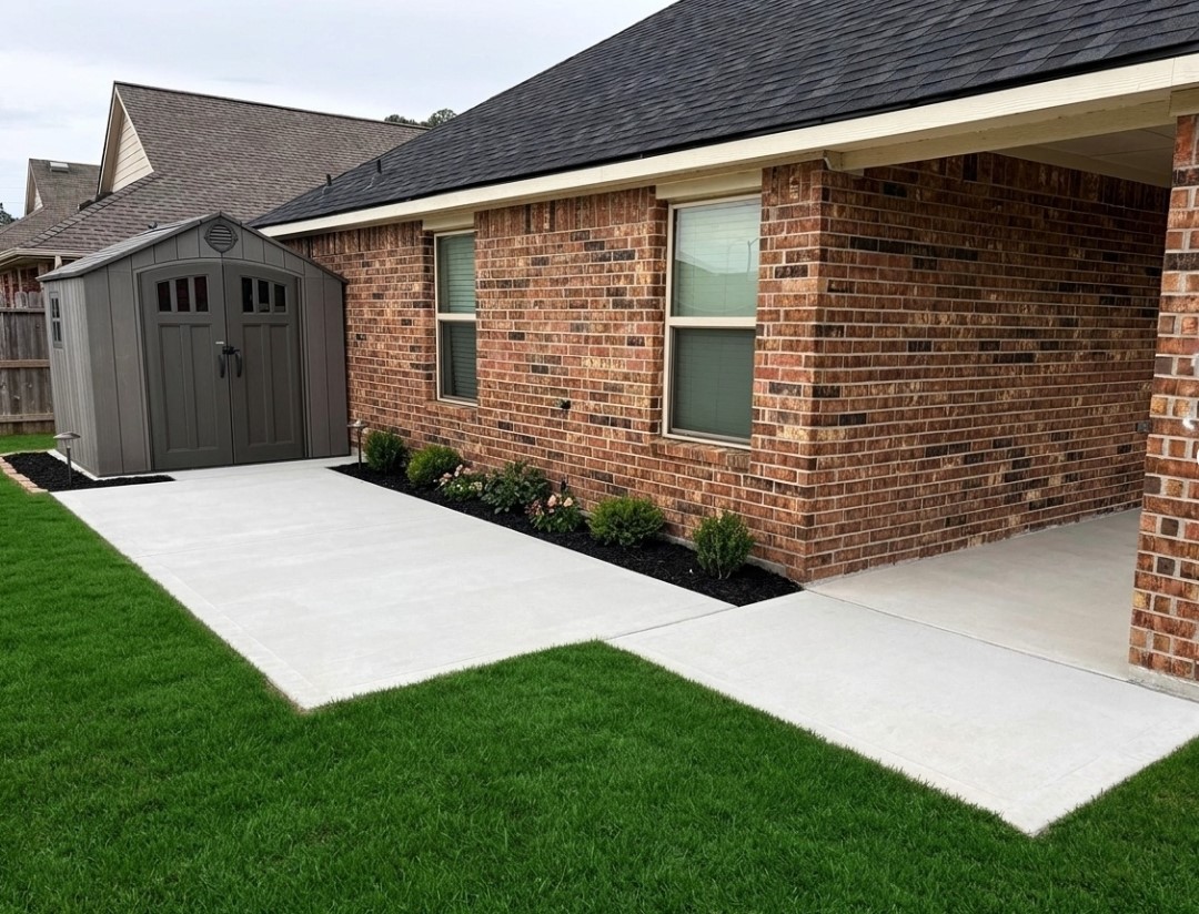24307 Hampton Terrace Lane Spring, TX 77389 - Photo 17 of 20 Discover the potential of this inviting backyard with a spacious patio and convenient storage shed, beautifully staged for inspiration.