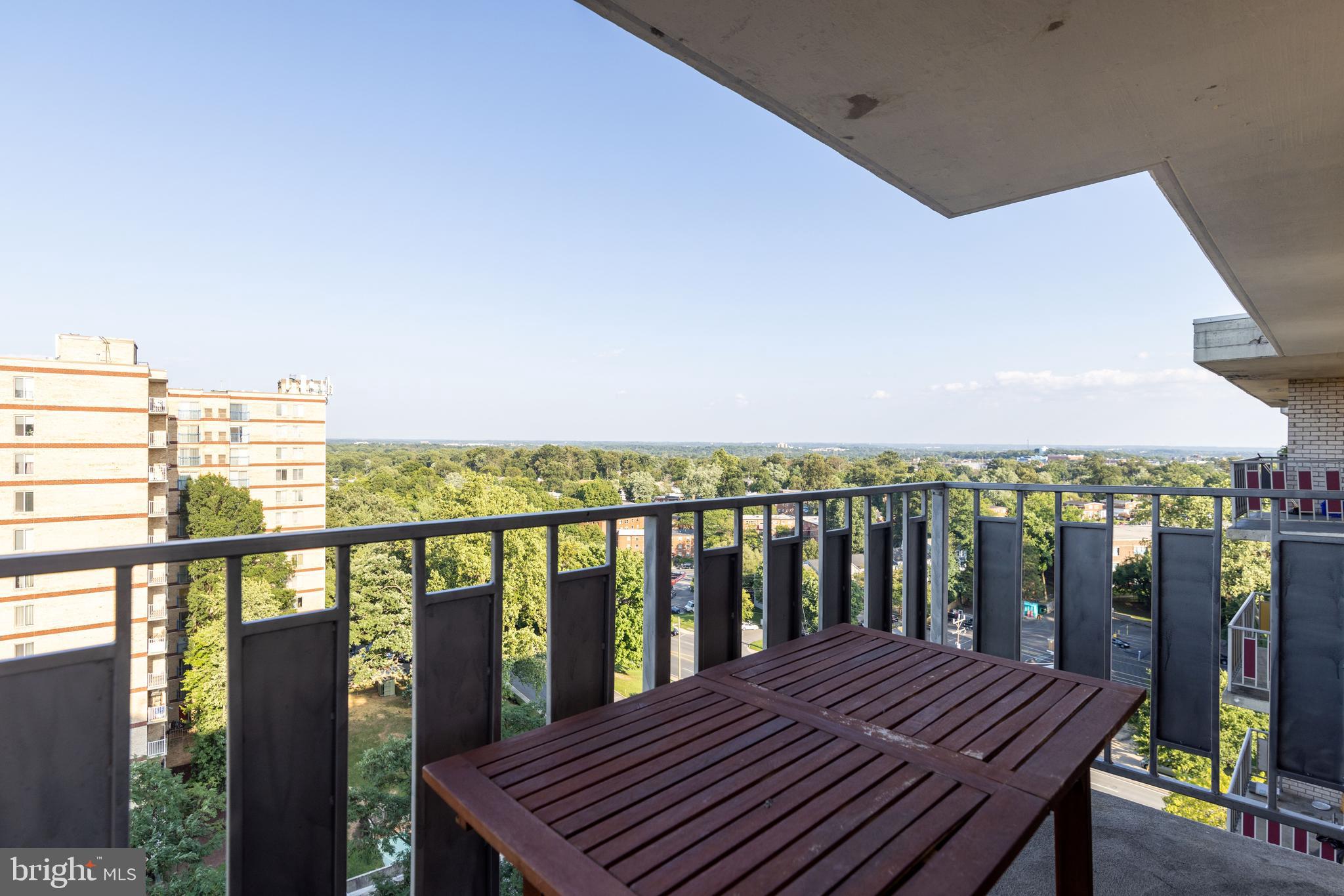 8830 Piney Branch Road, Unit 1207 Silver Spring, MD 20903 - Photo 28 of 38 a view of a balcony with wooden floor and outdoor space