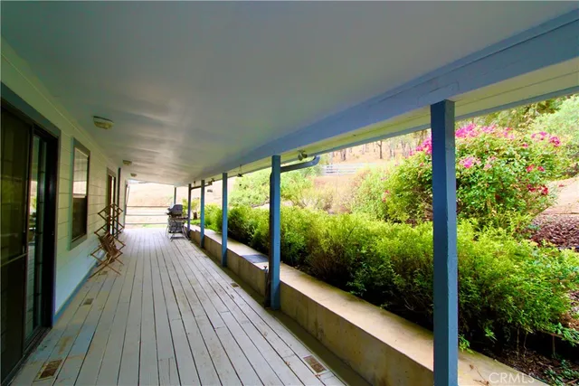 a view of a town with trees around