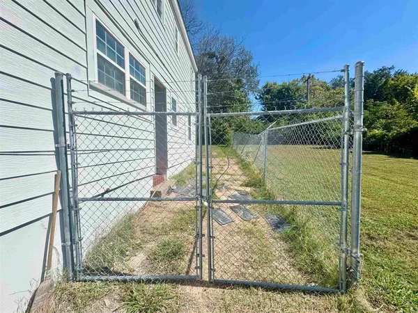 a backyard of a house