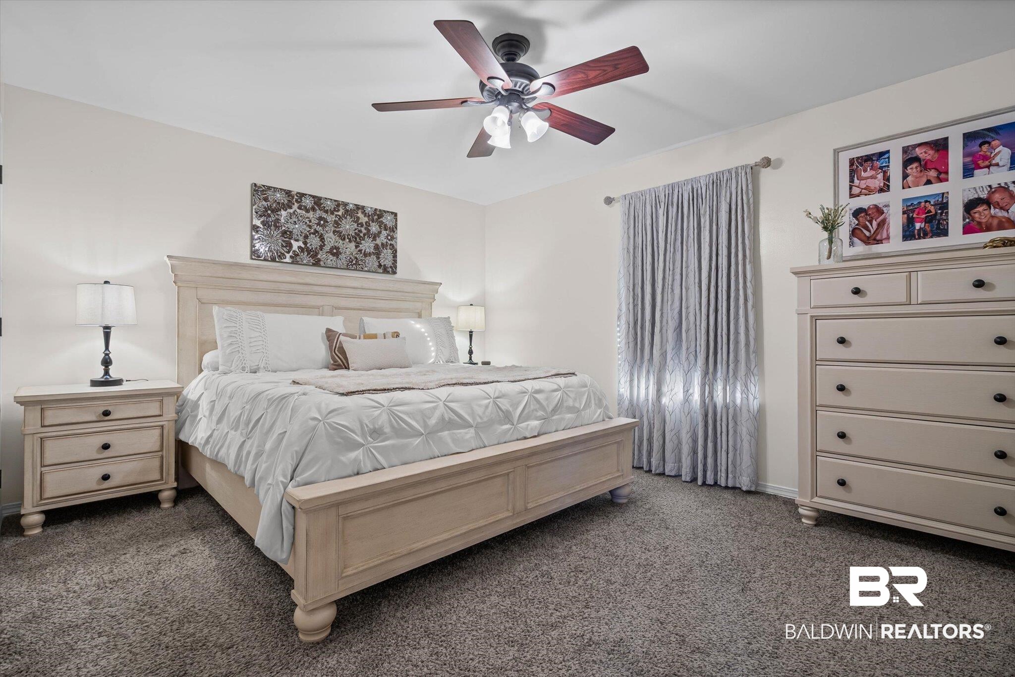 4567 Pine Avenue Saraland, AL 36571 - Photo 32 of 48 Bedroom with carpet and ceiling fan