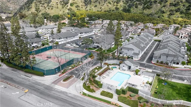 an aerial view of multiple house