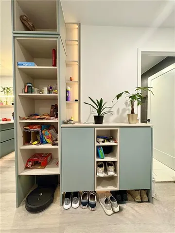 a room with storage and utility