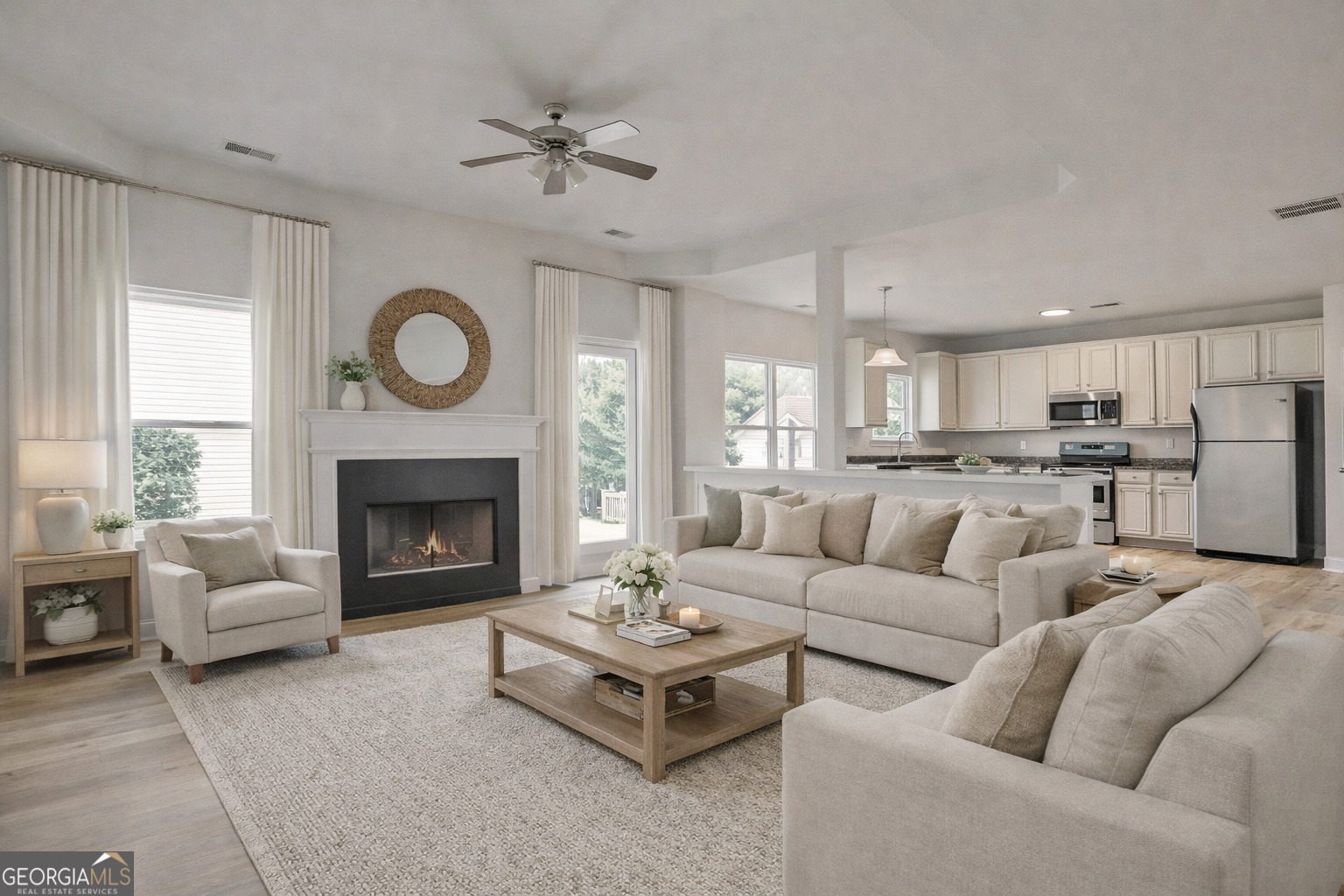 28 Fox Ridge Drive Newnan, GA 30265 - Photo 12 of 47 a living room with furniture and a fireplace