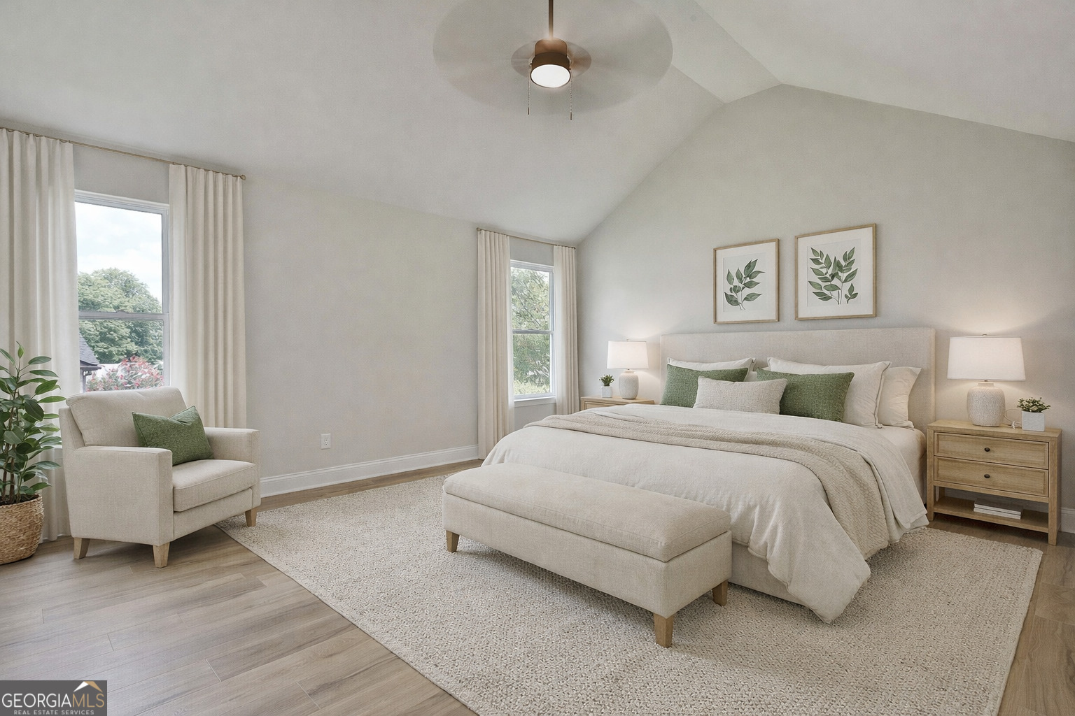 28 Fox Ridge Drive Newnan, GA 30265 - Photo 23 of 47 a spacious bedroom with a bed and a couch