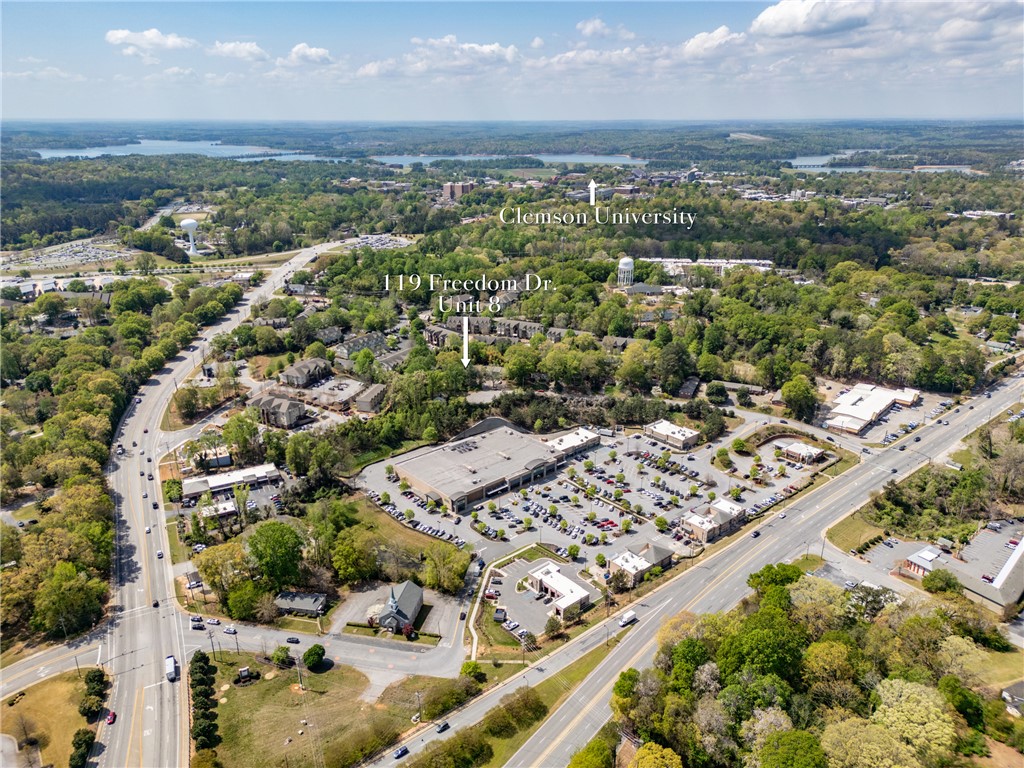 119 Freedom Drive, Unit 8 Clemson, SC 29631 - Photo 33 of 39 This elevated perspective showcases the community's layout, providing a sense of scale and accessibility to amenities.