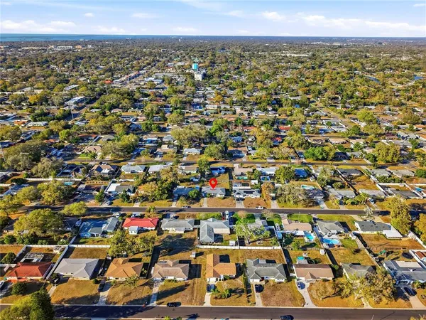 an aerial view of a city