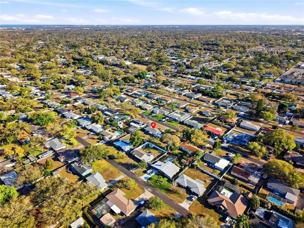 an aerial view of multiple house