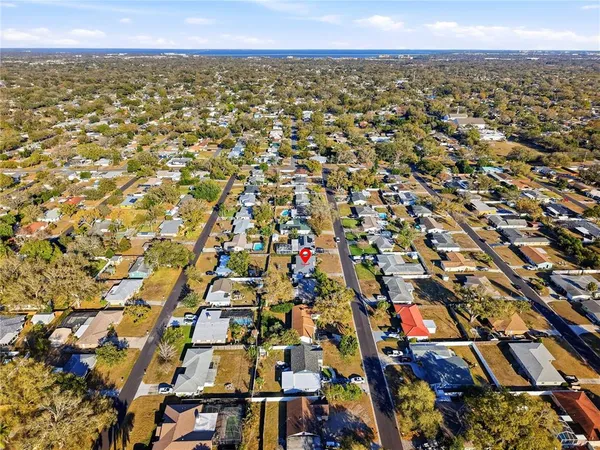 an aerial view of multiple house