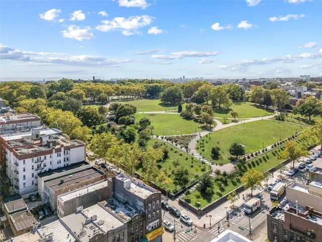 an aerial view of a city