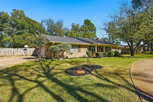 a view of backyard of the house