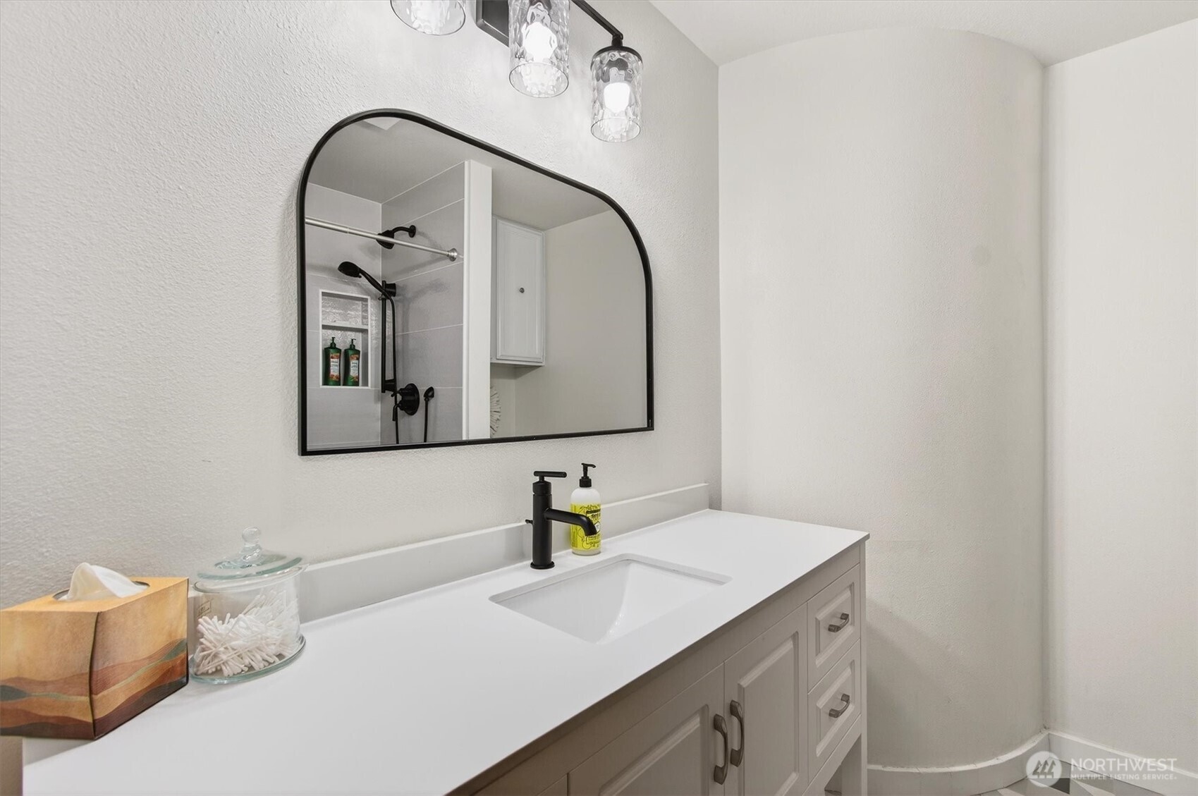 301 West Sunny Sands Road Cathlamet, WA 98612 - Photo 12 of 39 a bathroom with a sink and a mirror