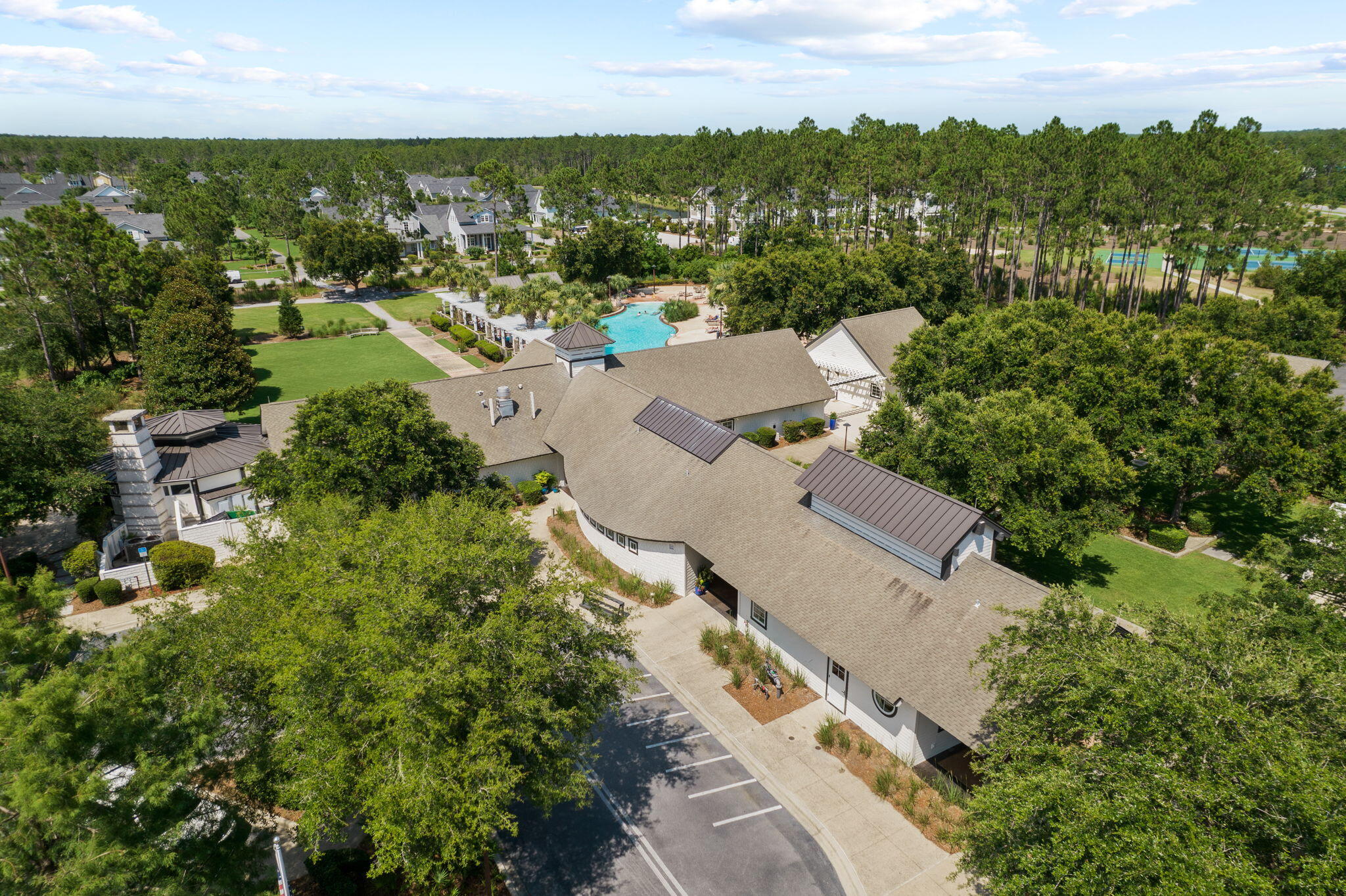 12 Roundwood Dr Inlet Beach Inlet Beach, FL 32461 - Photo 55 of 57 an aerial view of residential houses with outdoor space and trees