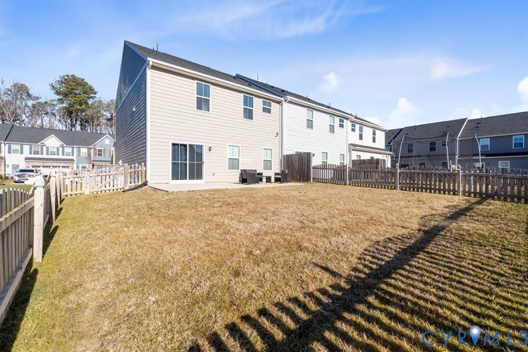 9002 Spring Green Loop Mechanicsville, VA 23116 - Photo 24 of 47 Rear view of house featuring a patio area, a fence
