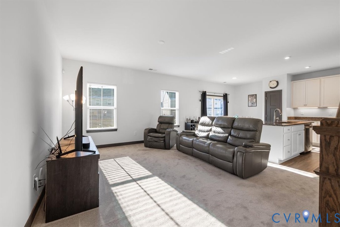 9002 Spring Green Loop Mechanicsville, VA 23116 - Photo 5 of 47 Living room featuring light colored carpet and rec