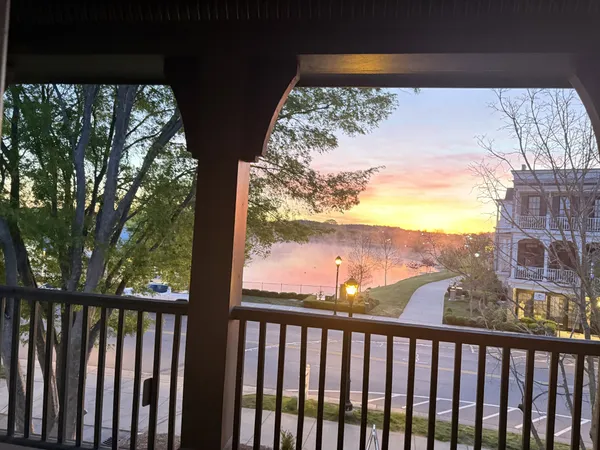 a view of sky from a balcony
