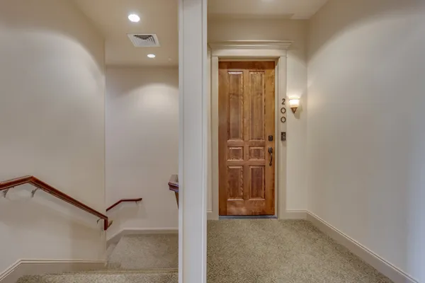 a view of a garage room