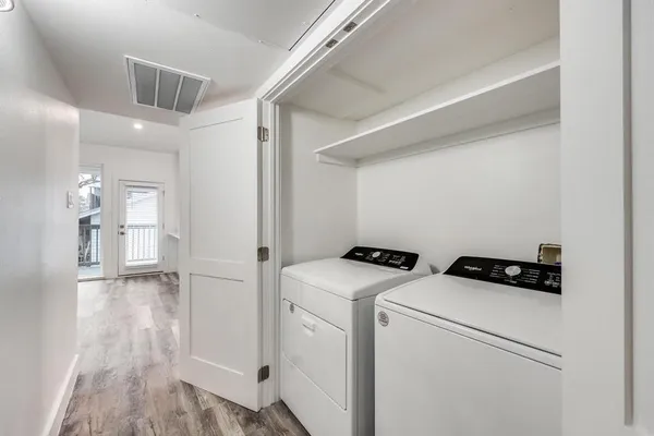 a room with storage and utility