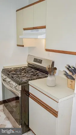 a kitchen with a stove and a sink