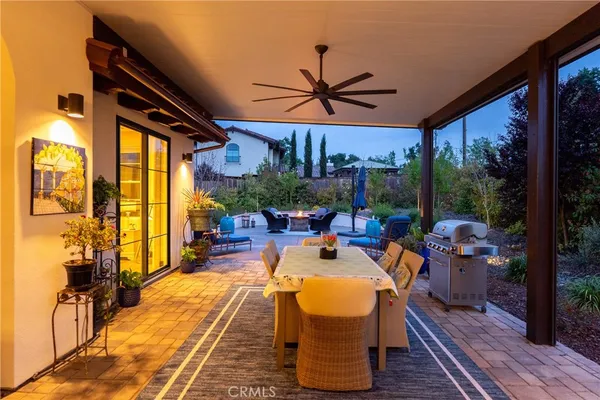 a outdoor space with chairs