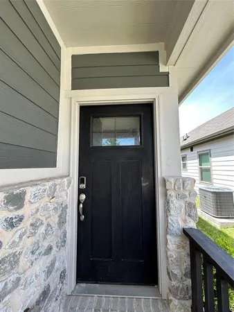 a view of front door of house