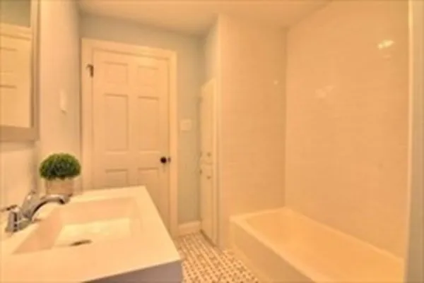 a bathroom with a tub