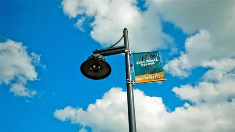 a street sign on a pole on a street