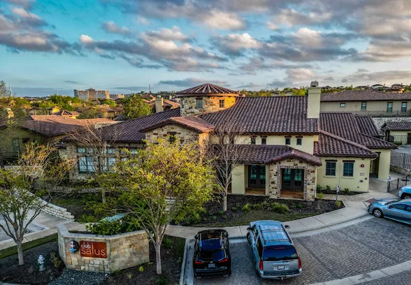 a picture of street view with a play ground
