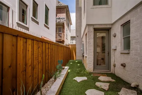 a house view with a garden space