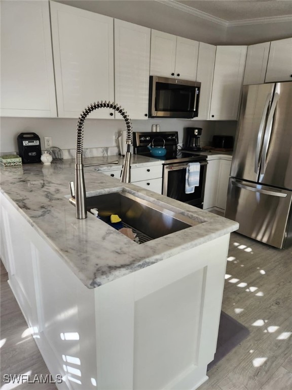 10823 Ani Circle Estero, FL 33928 - Photo 12 of 31 a kitchen with stainless steel appliances a sink a stove and a refrigerator