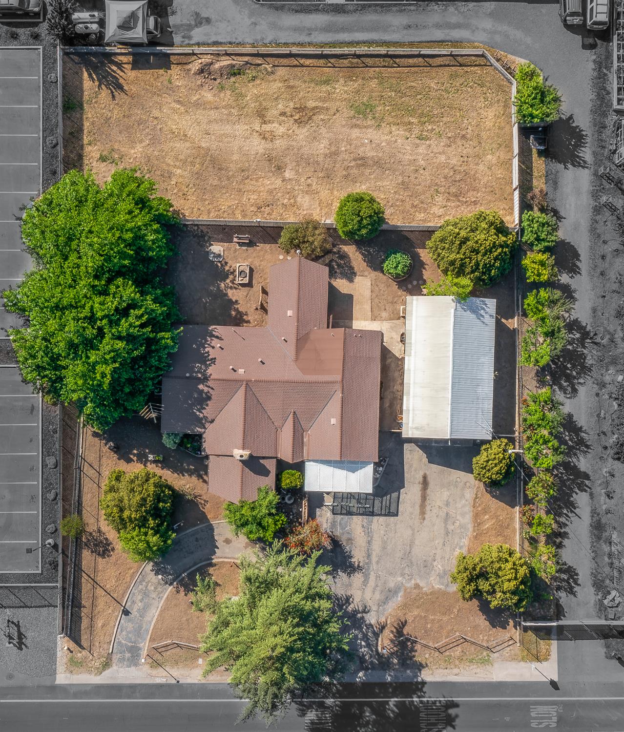 13230 4th Street Hickman, CA 95323 - Photo 11 of 54 an aerial view of a house with a garden and plants