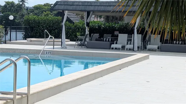 an outdoor view with patio