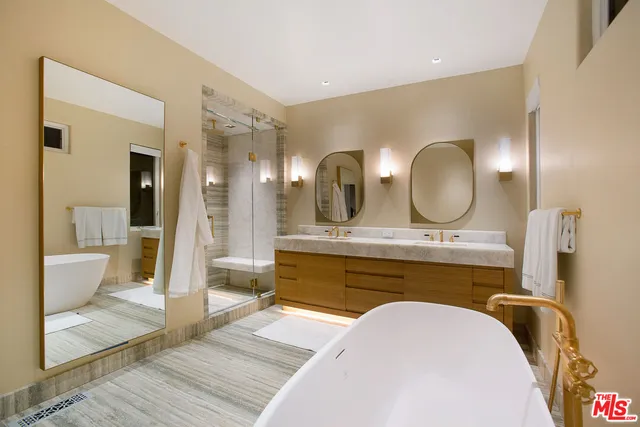 a view of living room and bathroom