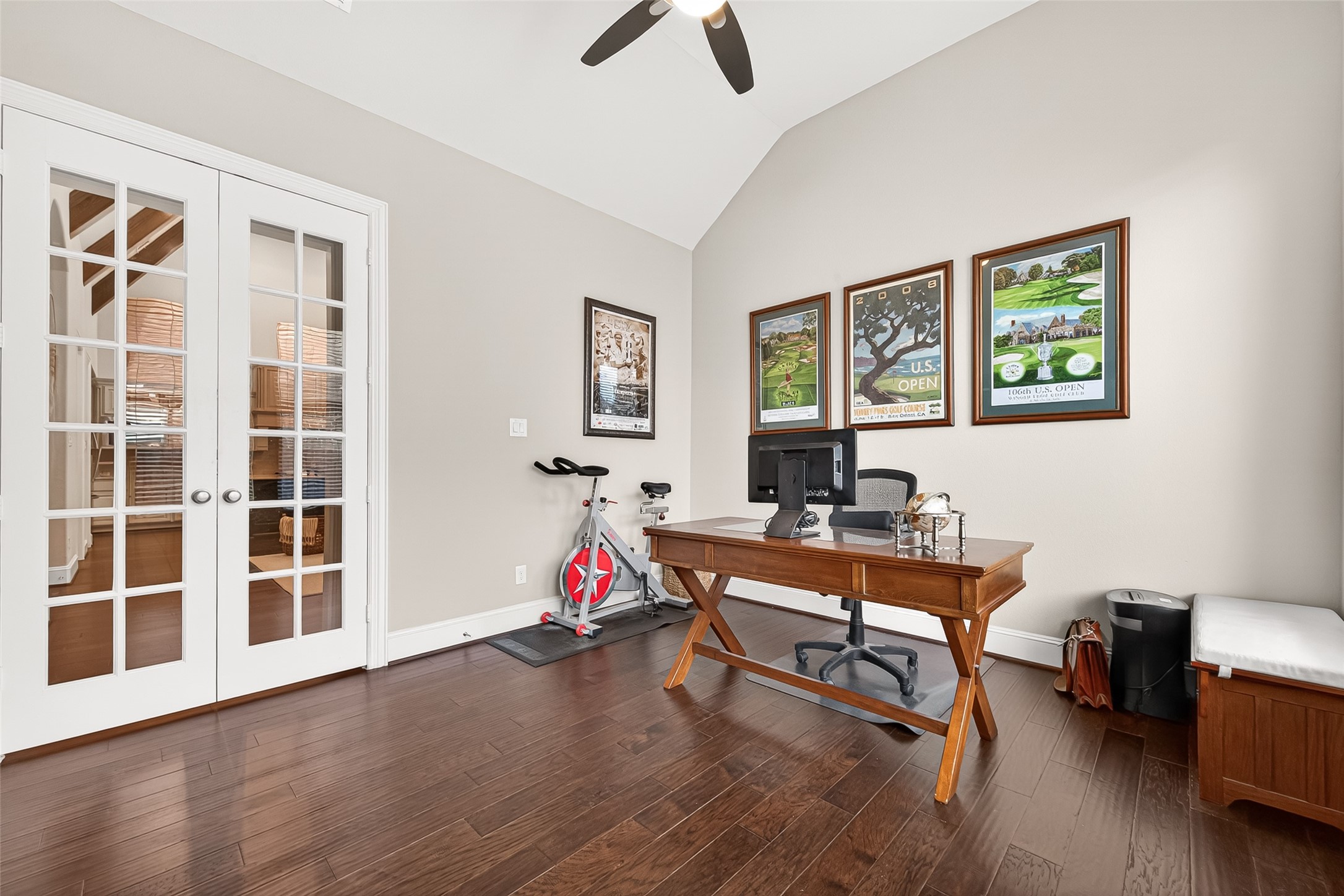 2803 Mayfield Ridge Lane Katy, TX 77494 - Photo 20 of 40 Private office with French double doors and beautiful wood floors