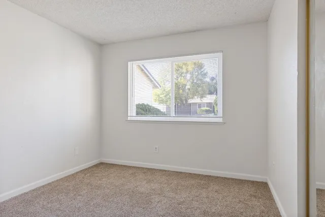 an empty room with a window