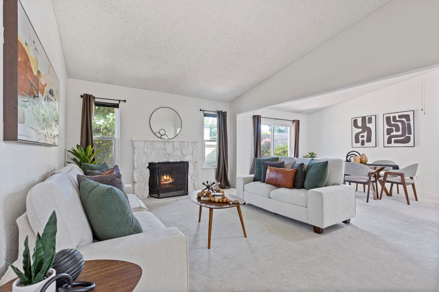 7208 Parkvale Way Citrus Heights, CA 95621 - Photo 3 of 18 a living room with furniture and a fireplace