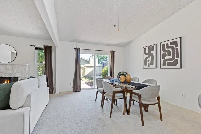 a workspace with furniture and window