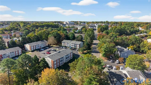 an aerial view of multiple house