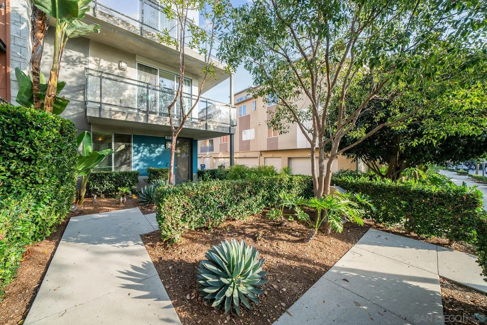 a house with a garden space