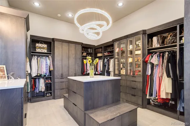 a view of a walk in closet